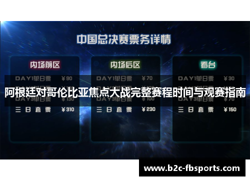 阿根廷对哥伦比亚焦点大战完整赛程时间与观赛指南 阿根廷对哥伦比亚焦点大战完整赛程时间与观赛指南